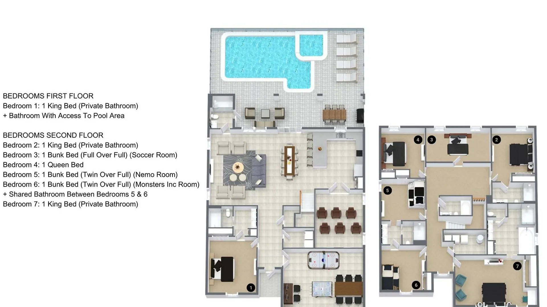 Holiday home 7 Bedrooms- 6 Bathrooms- Champions Gate 9033 St Davenport United States